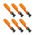 Wrap-It Saw-Tooth Straps - 12-foot (6-Pack) Orange - Lashing Straps with Easy to Use Buckle A106-ST-12OR